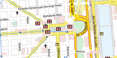 Stadtplan Plaza de Mayo Buenos Aires